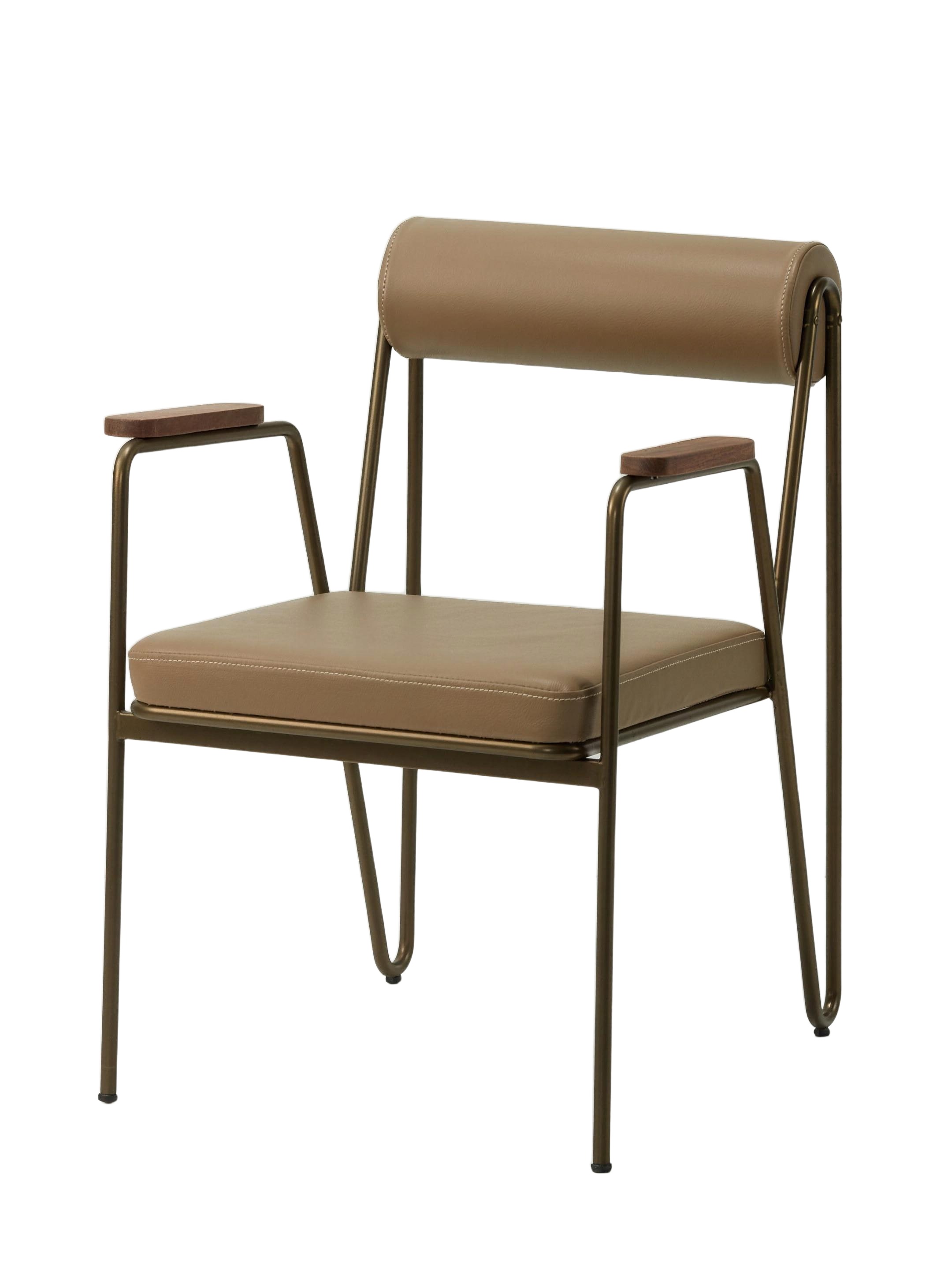 Mono Metal Armchair, Round Back
