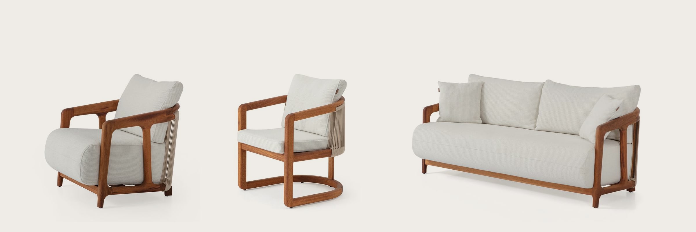 The Jenska collection: two lounge chairs and a two-seat sofa